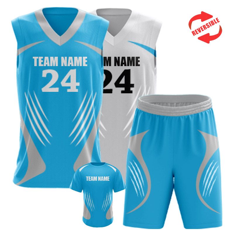 Reversible CUSTOM Basketball Team Name and Number Jersey With 